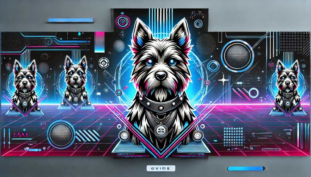 Futuristic Westy NFT Banner - Memetmut's Iconic Dog Characters in a Digital Universe