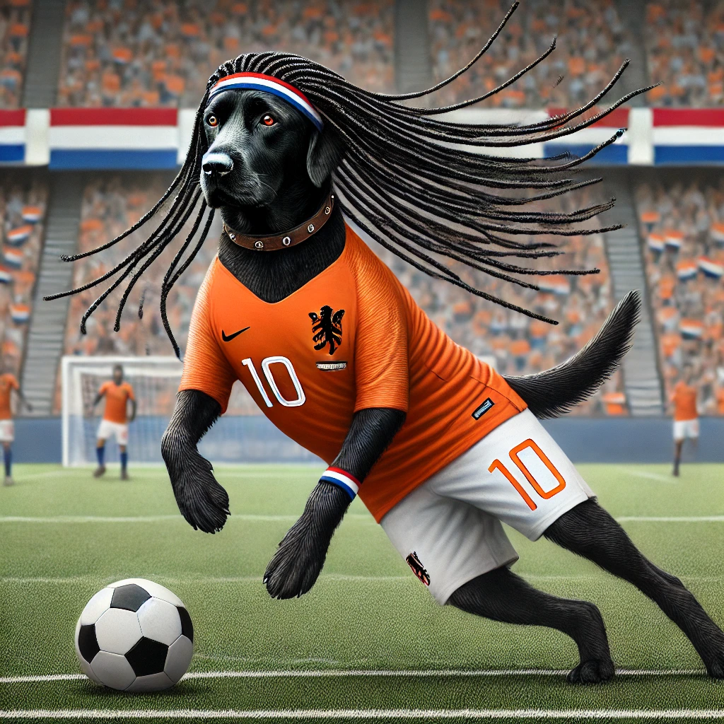 Ruud Pawmaster Gullit NFT - Dynamic Dog Tribute to Ruud Gullit